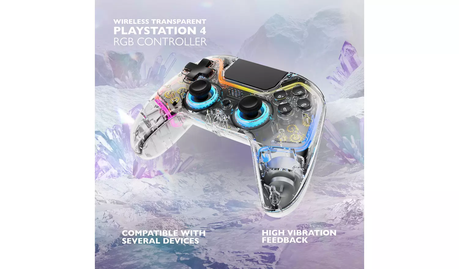 Deltaco PS4 Wireless Pro Controller - Transparent