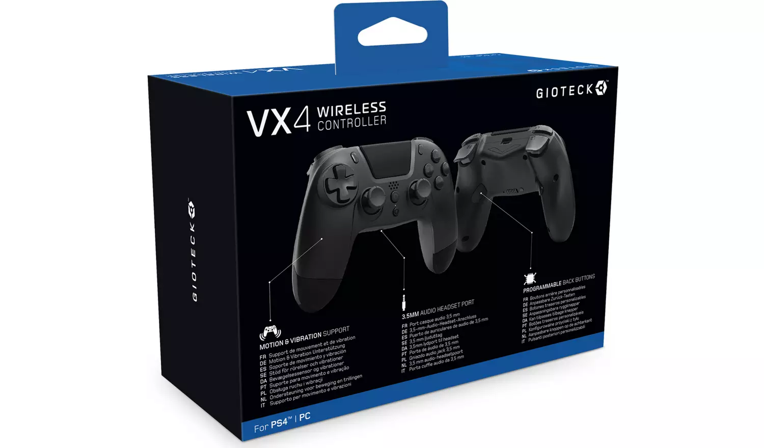 Gioteck VX4 PS4 Wireless Controller - Black