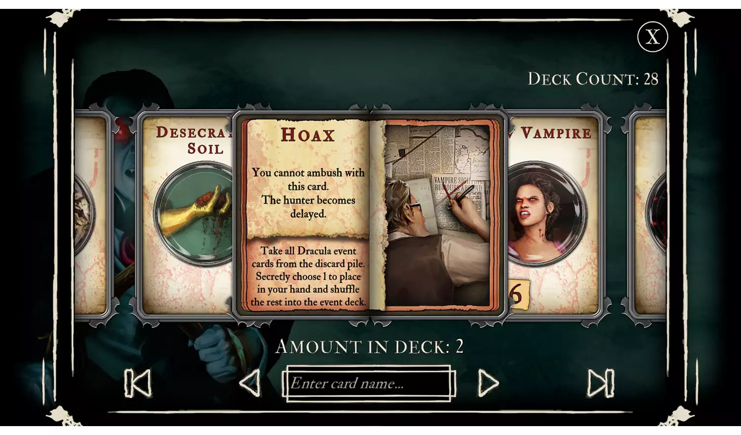 Fury of Dracula: Digital Edition PS4 Game