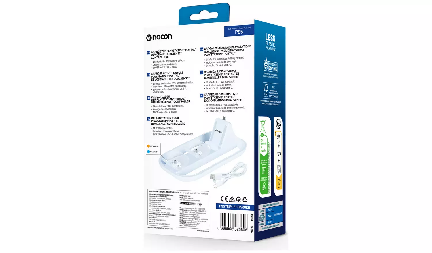 Nacon PlayStation Portal & DualSense Charger - White