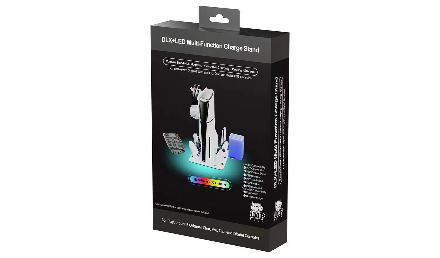 iMP DLX+LED Multi-Function Charge Stand For PS5 Consoles