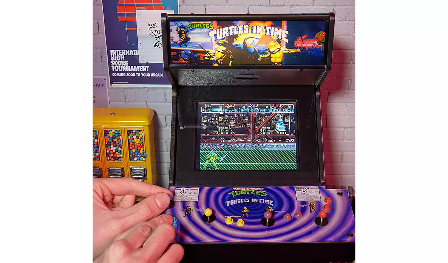 TMNT Turtles In Time Collector's 1/4 Tabletop Arcade Machine