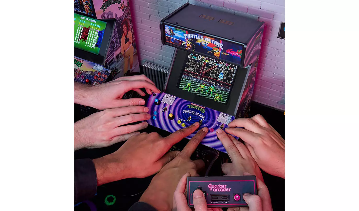 TMNT Turtles In Time Collector's 1/4 Tabletop Arcade Machine