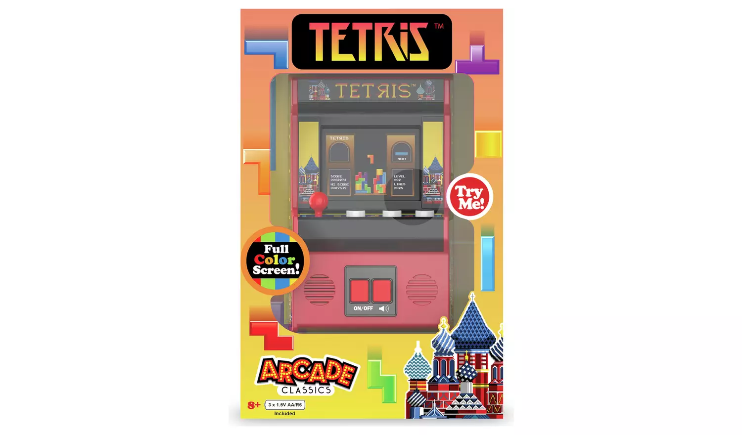 Basic Fun Tetris Classics Retro Mini Arcade Machine
