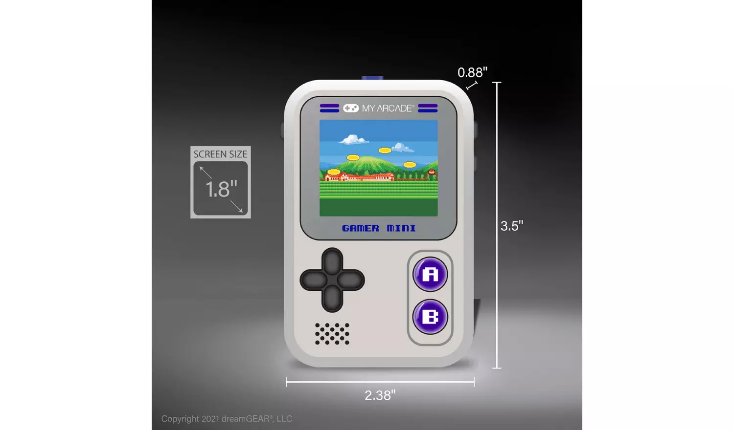 My Arcade Gamer Mini Classic Gaming System - Grey & Purple