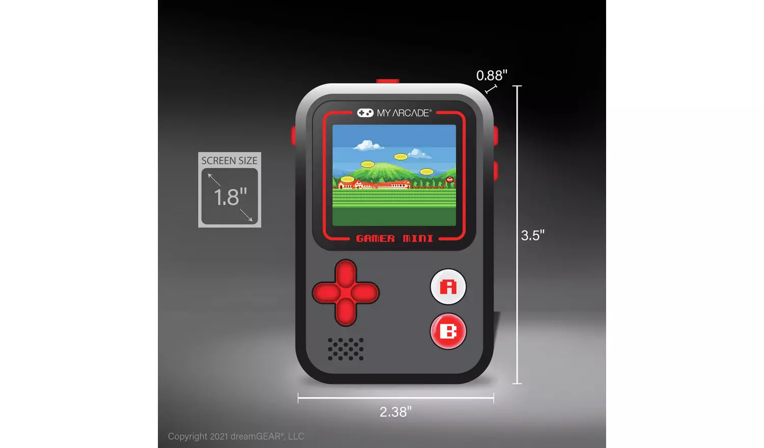 My Arcade Gamer Mini Classic Gaming System - Black & Red