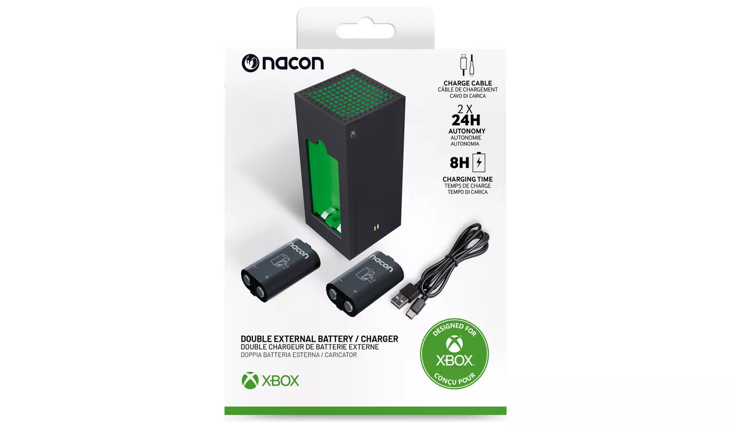 Nacon Double External Battery / Charger For Xbox Controllers