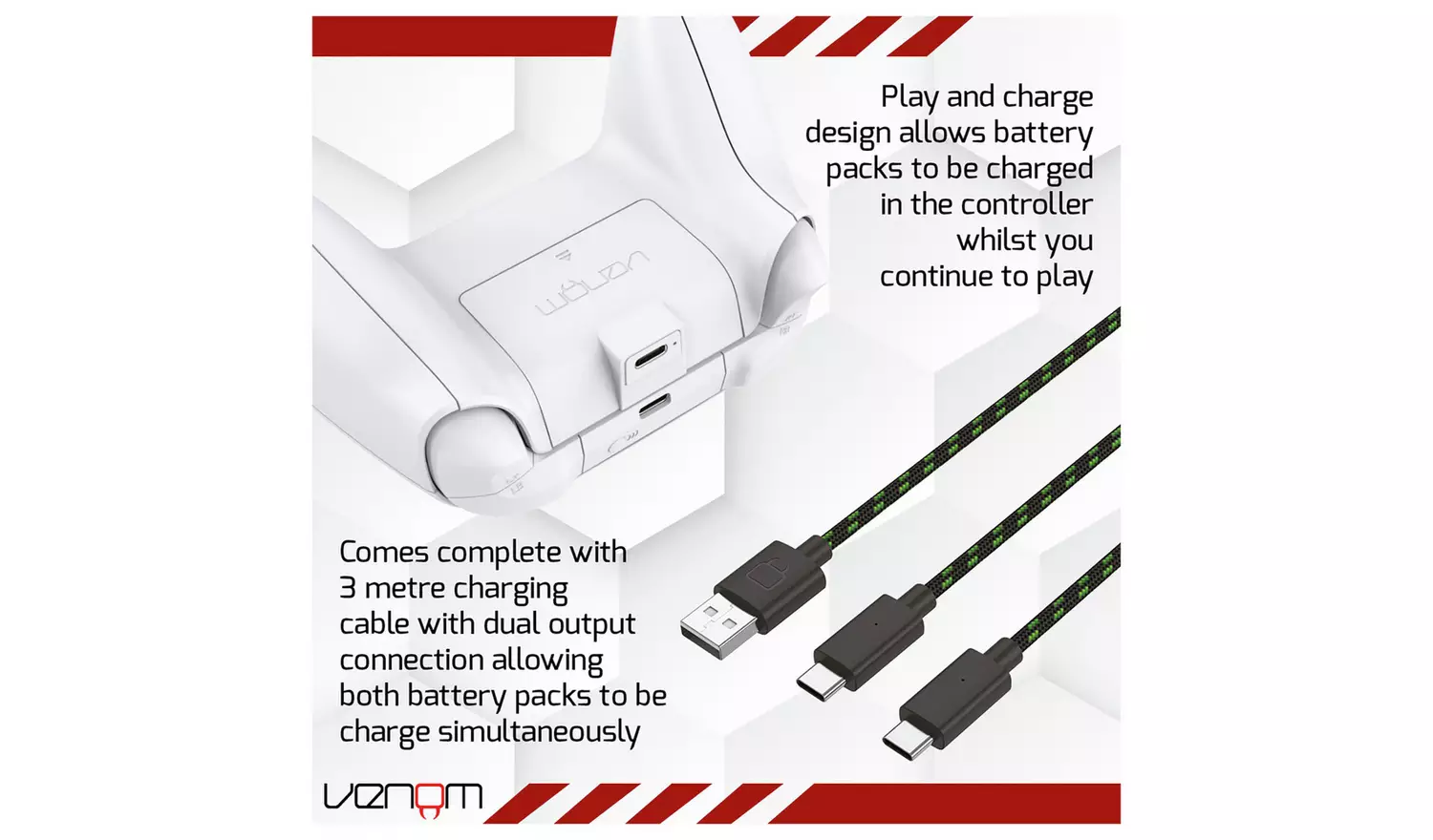 Venom Twin Rechargeable Battery Packs Xbox Series S/X & One