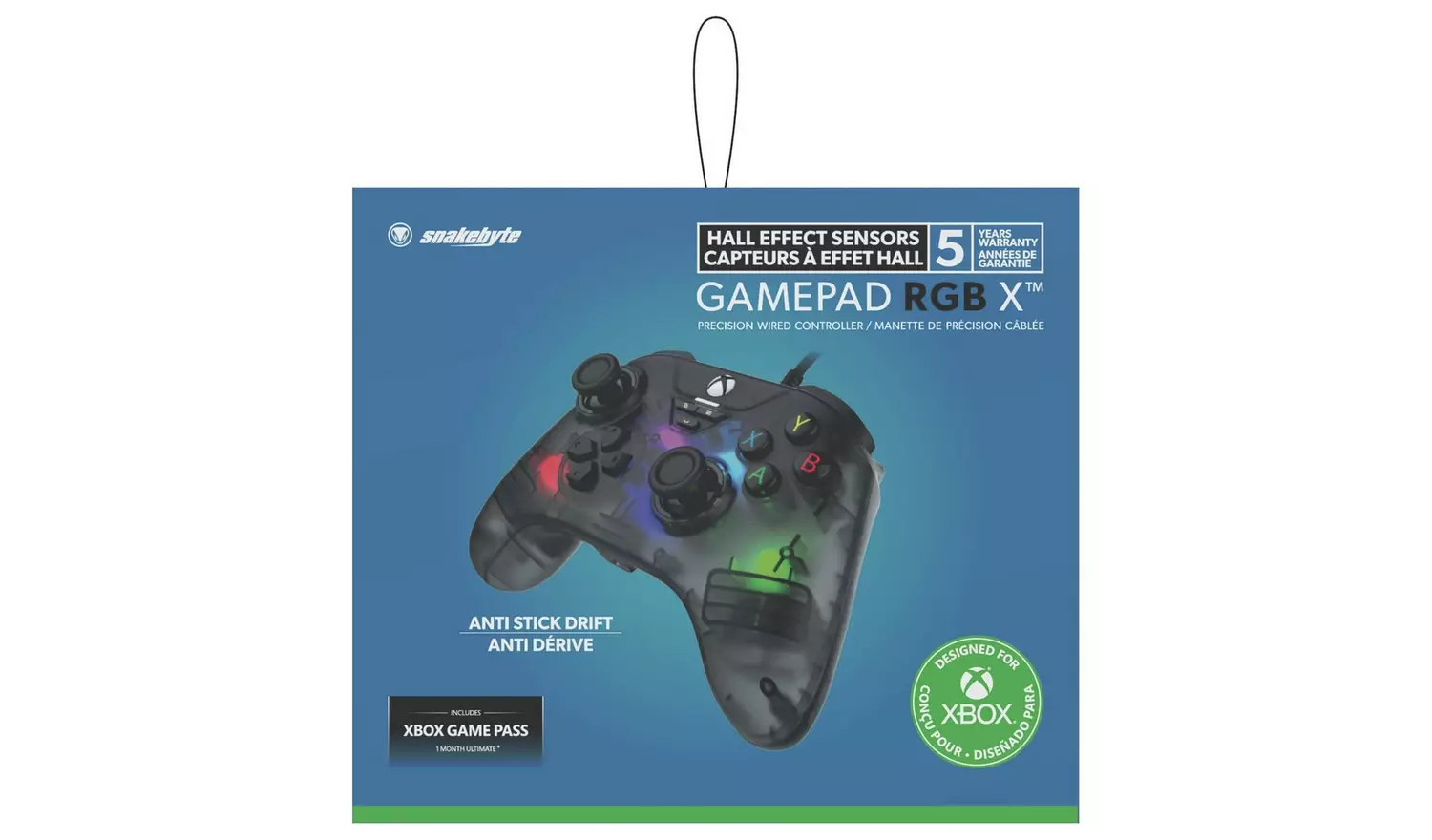 Snakebyte Gamepad RGB X Xbox Wired Controller - Grey