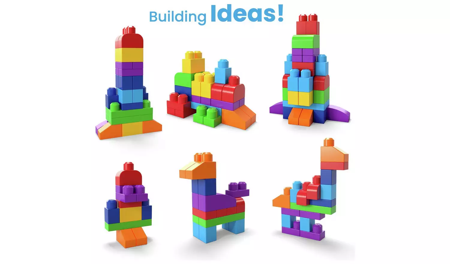 Mega Bloks 60 Piece First Builders Big Building Bag- Classic