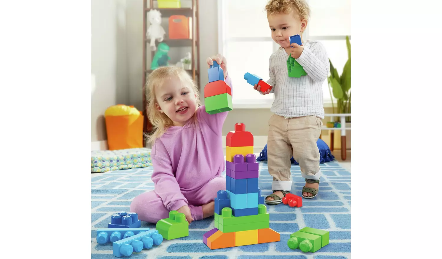 Mega Bloks 60 Piece First Builders Big Building Bag- Classic