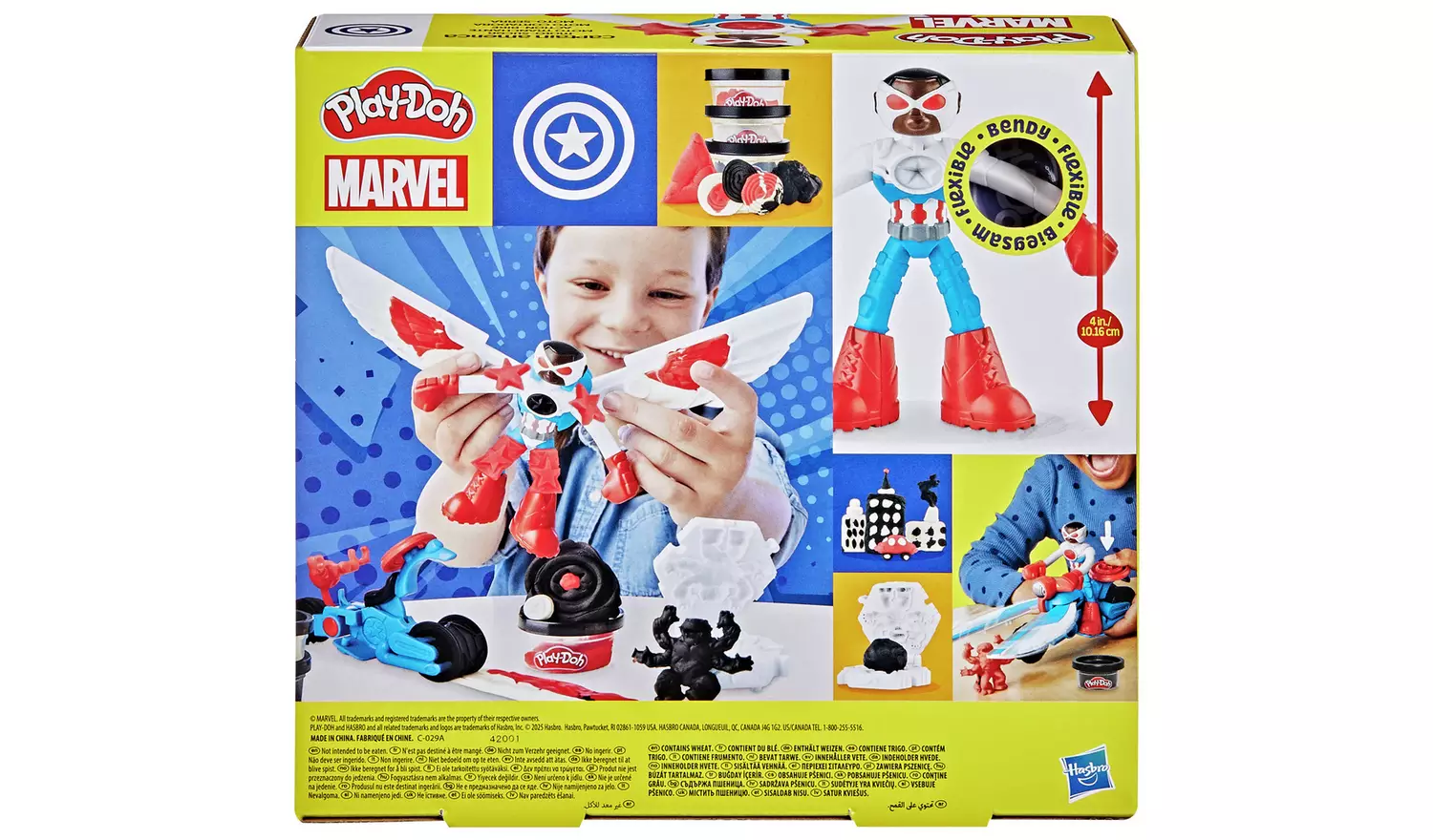 Play-Doh Marvel Captain America Moto-Slicer with 3 Tubs