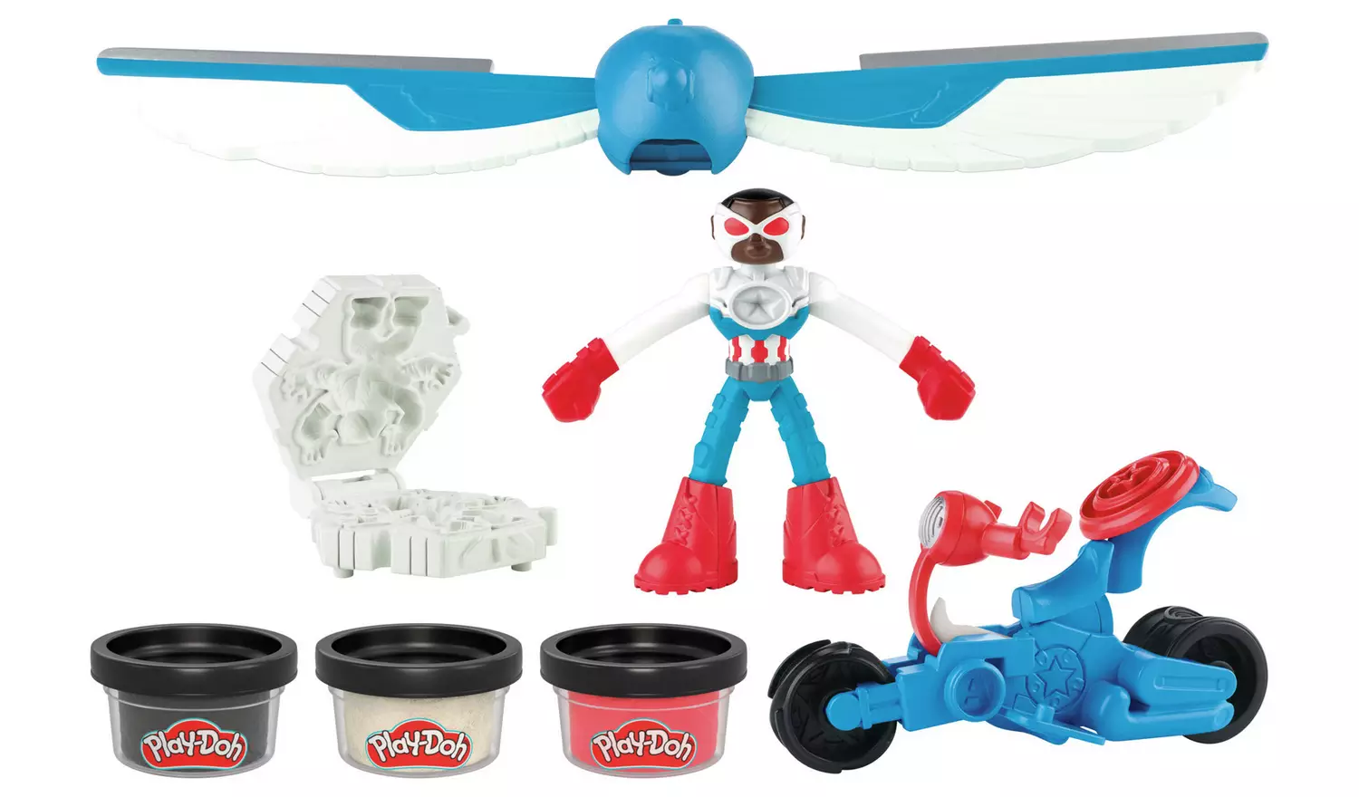 Play-Doh Marvel Captain America Moto-Slicer with 3 Tubs