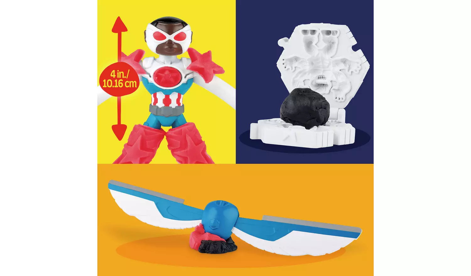 Play-Doh Marvel Captain America Moto-Slicer with 3 Tubs