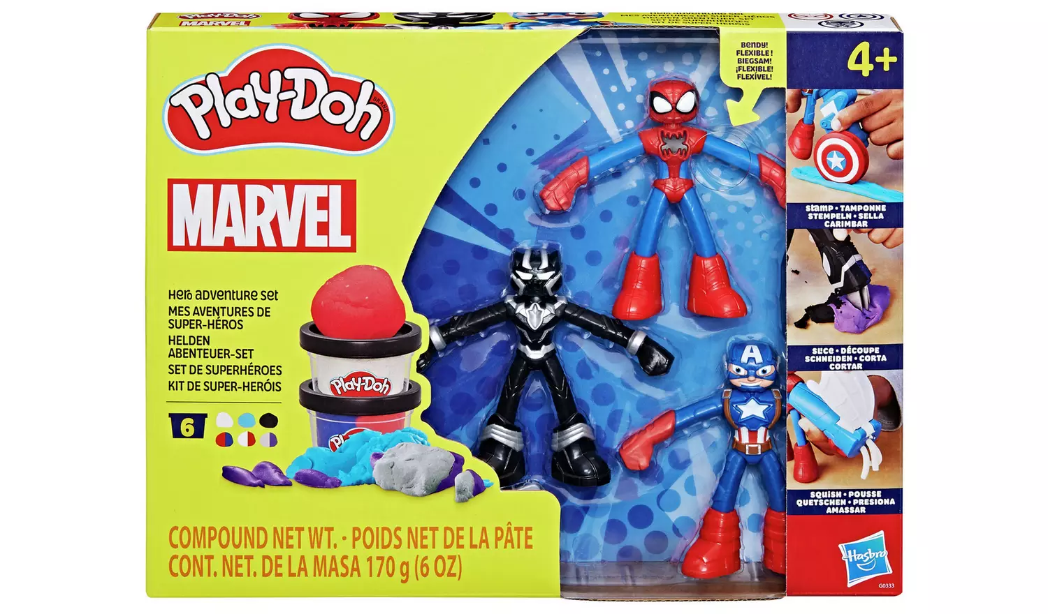 Play-Doh Marvel Hero Adventure Set with 6 Tubs
