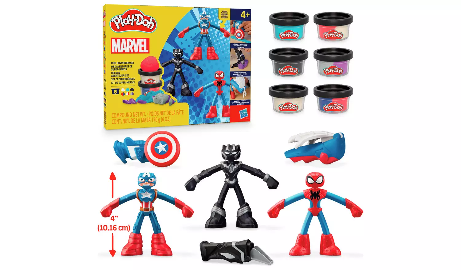 Play-Doh Marvel Hero Adventure Set with 6 Tubs
