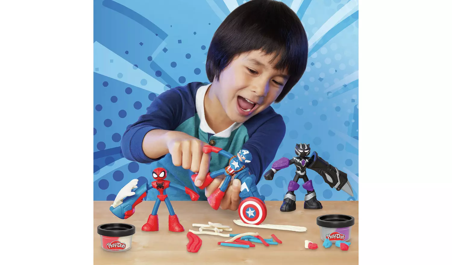 Play-Doh Marvel Hero Adventure Set with 6 Tubs
