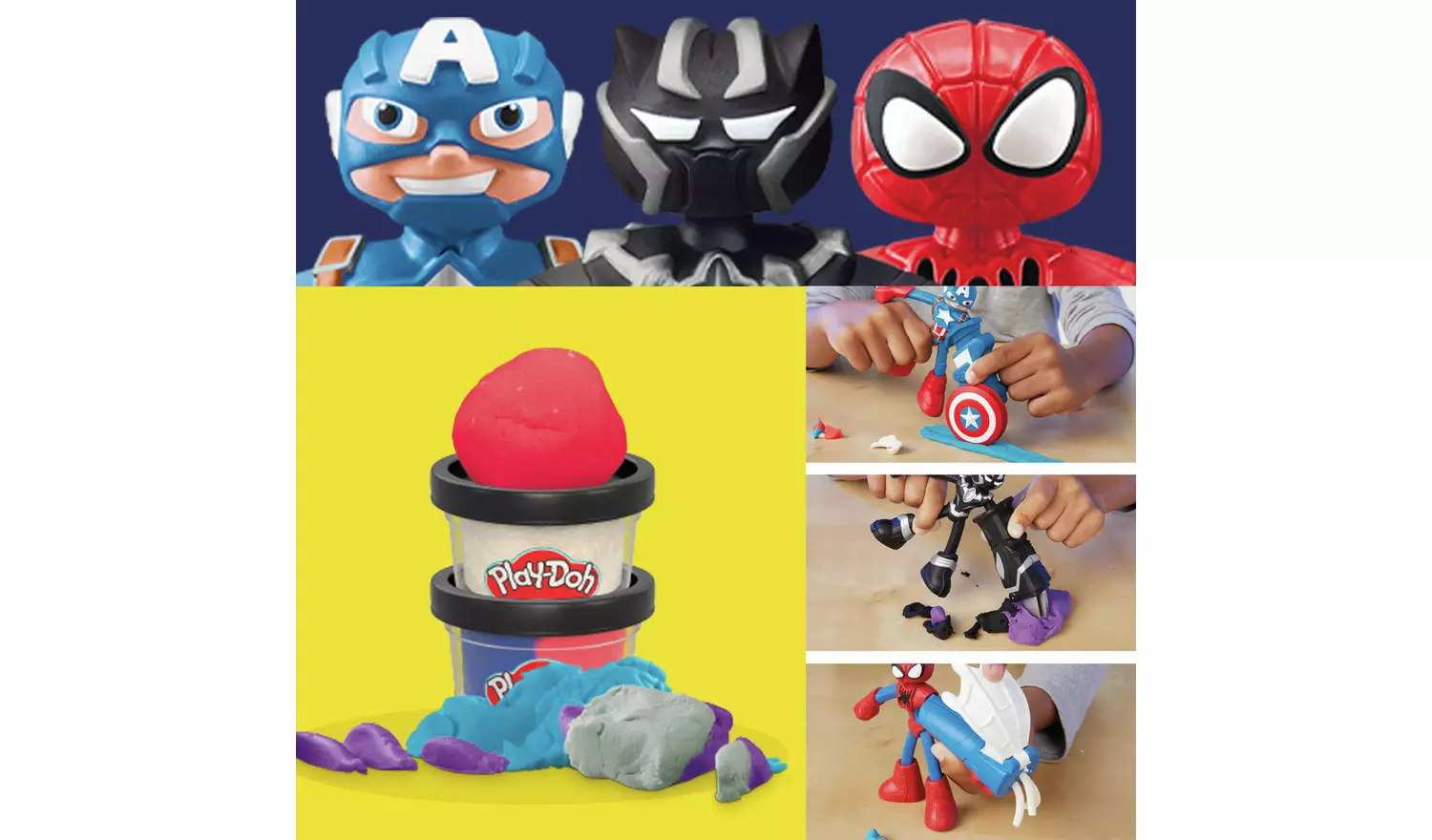 Play-Doh Marvel Hero Adventure Set with 6 Tubs