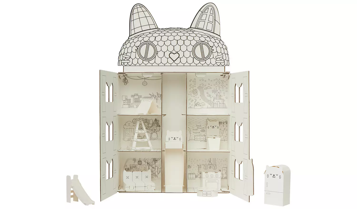 Gabby's Dollhouse Colour Your Own Dollhouse