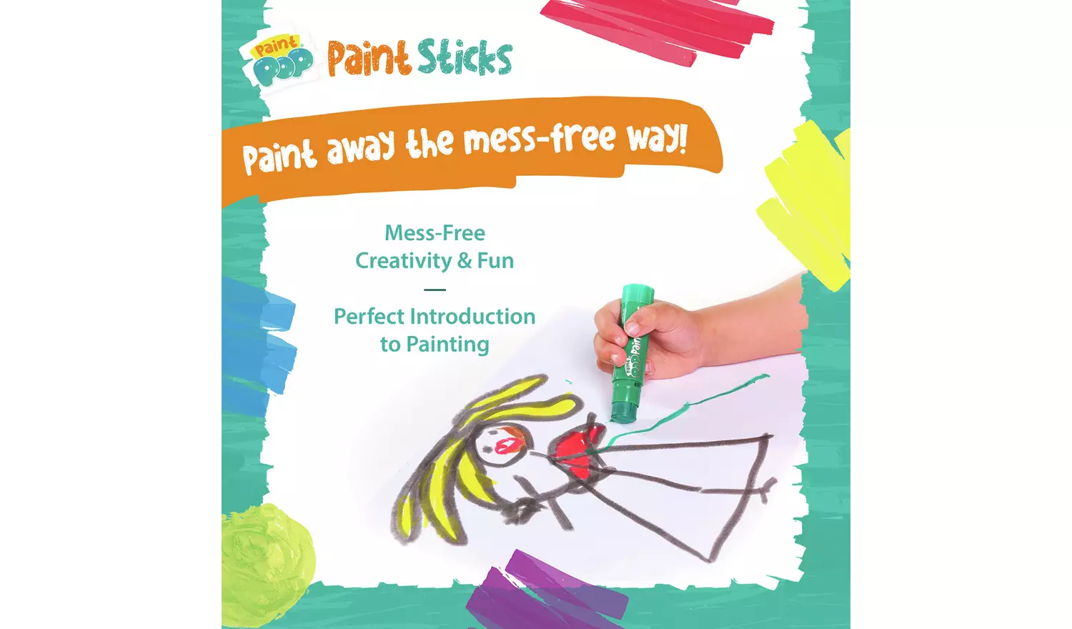 Paint Pop Jumbo 30 Pieces Paint Sticks