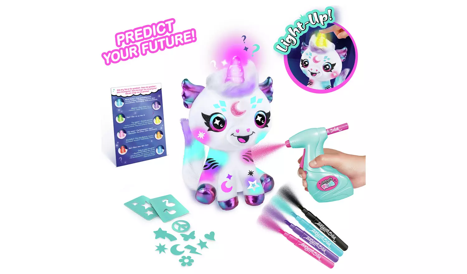 Airbrush Light Up Cosmic Cutie Unicorn Plush