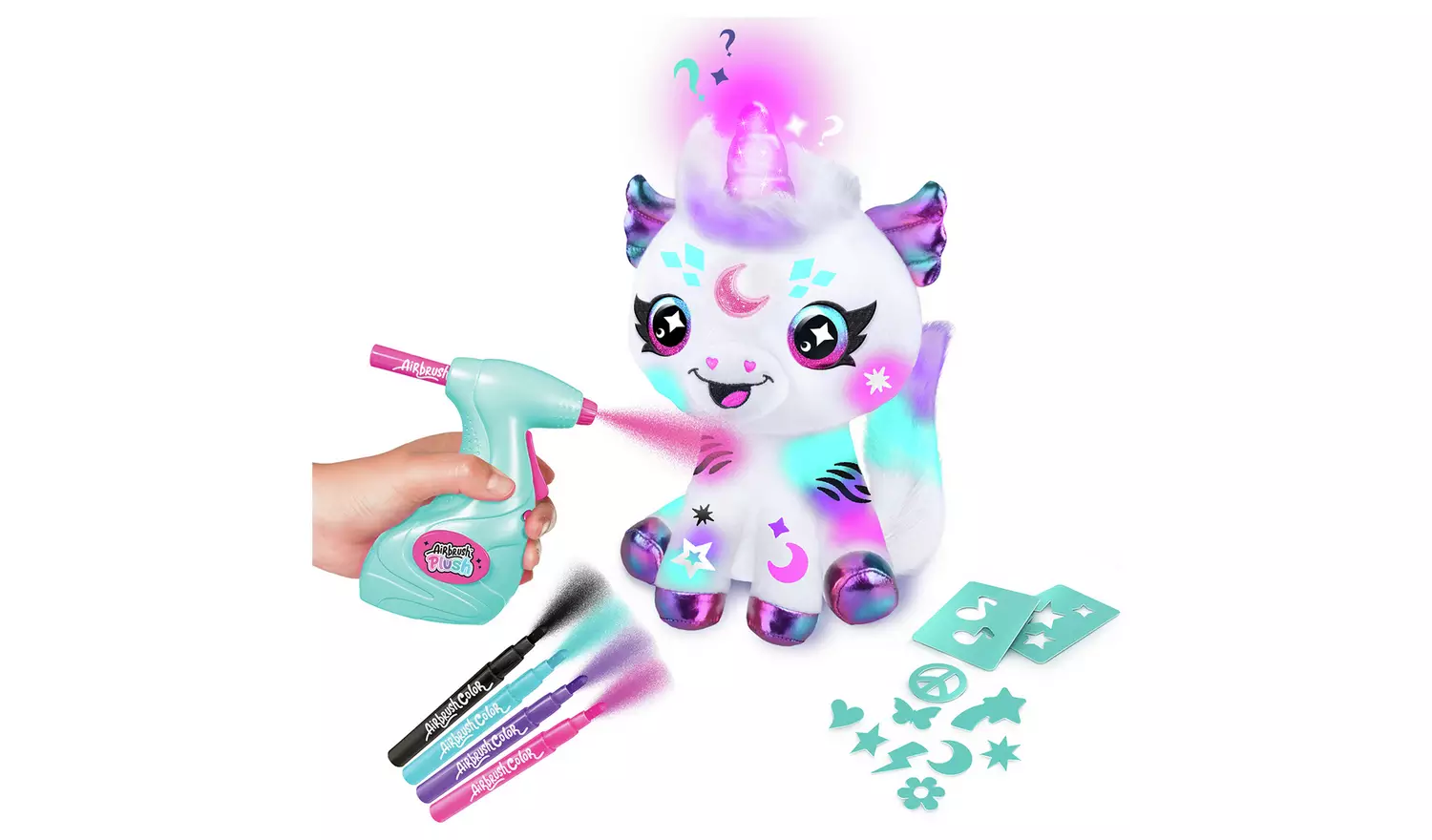 Airbrush Light Up Cosmic Cutie Unicorn Plush