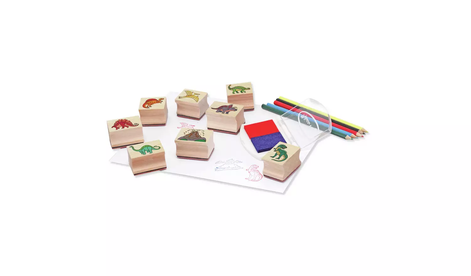 Melissa & Doug Wooden Dinosaur Stamp Set