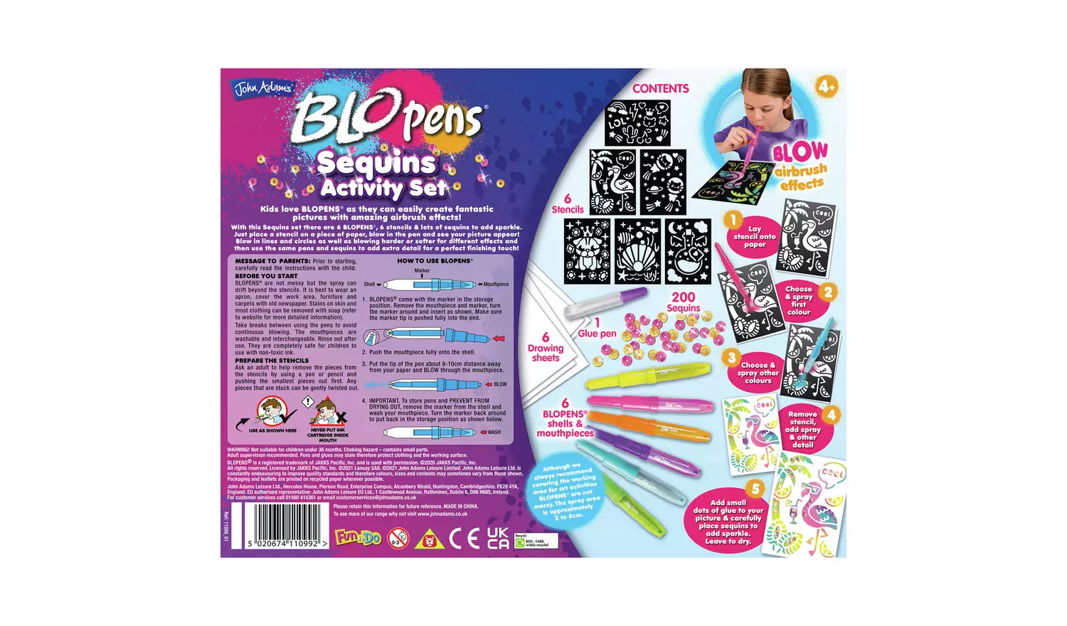 John Adams Blopens Sequins Set