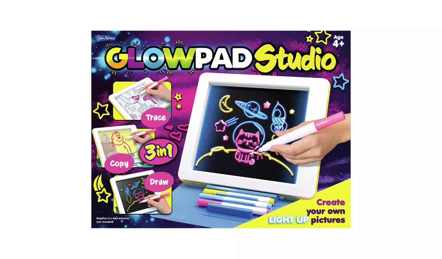John Adams Glowpad 3 in 1 Drawing Studio