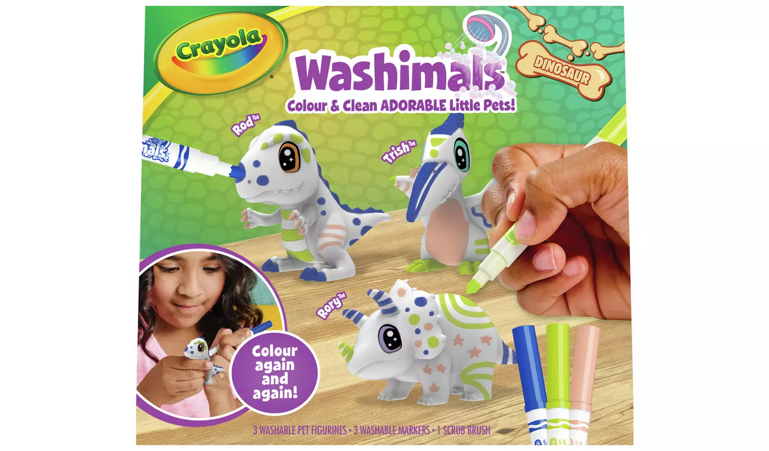 Crayola Washimals Dinosaur Playset - Pack of 3