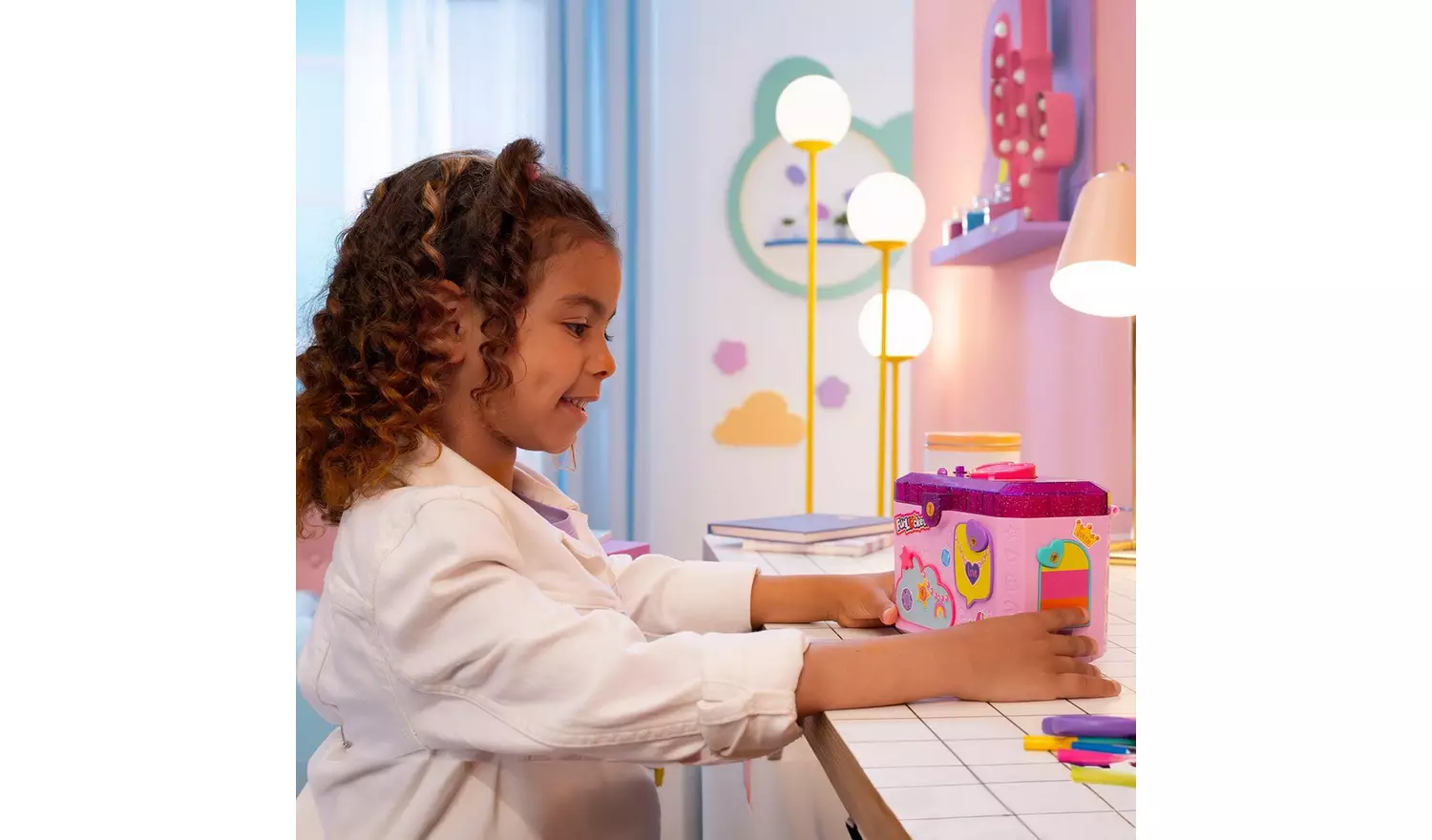 FunLockets Secret Jewellery Box with Message Recorder-Pink