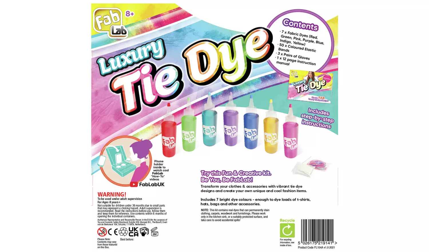 FabLab Luxury Tie Dye Kit for Kids