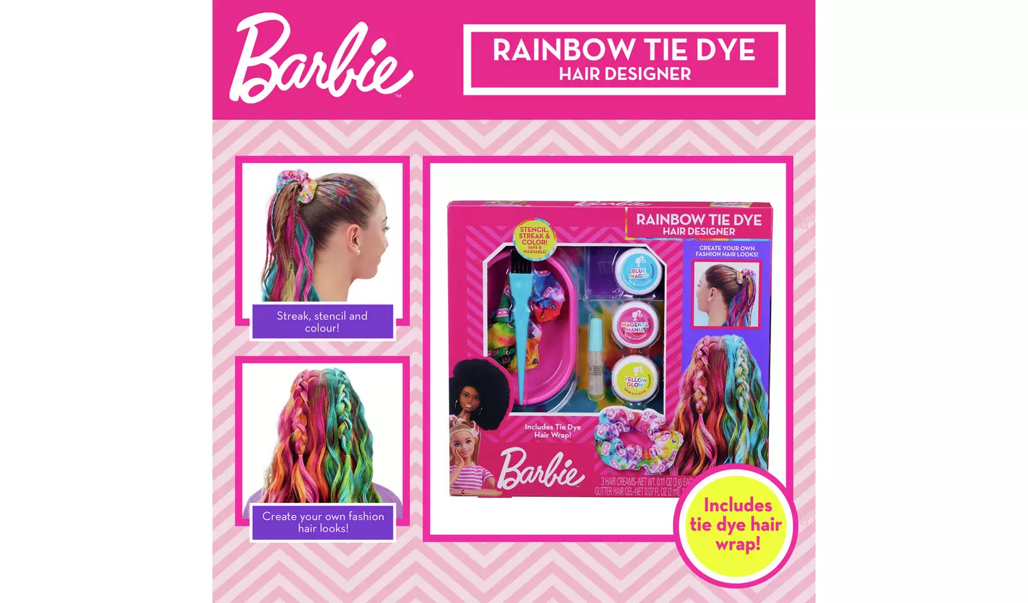 Barbie Rainbow Tie Dye Hair Designer