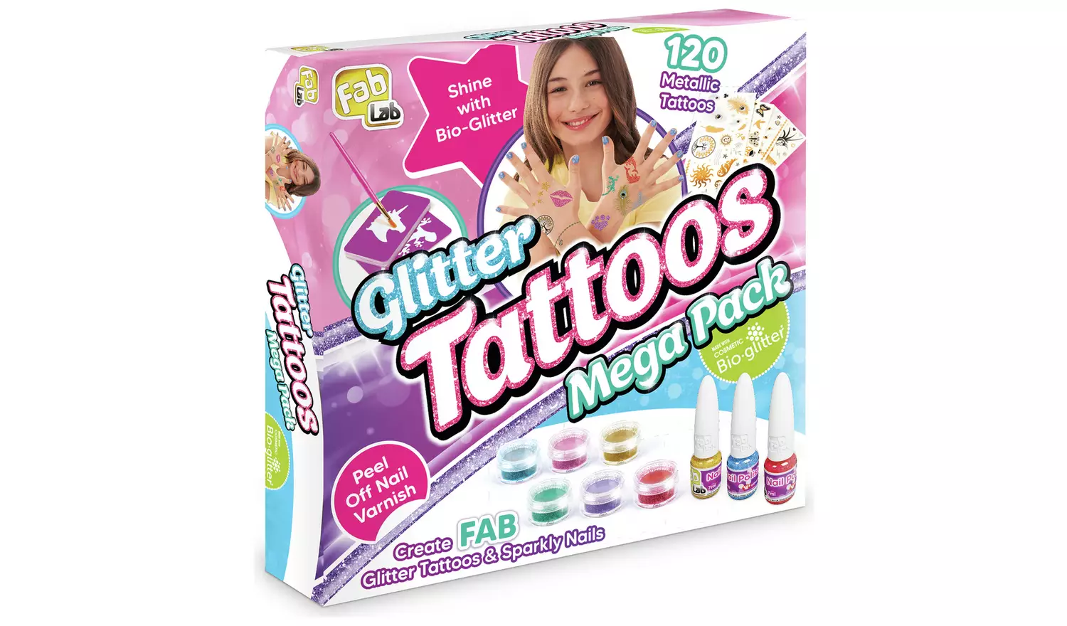 Fablab Glitter and Sparkly Tattoos Nail Polish