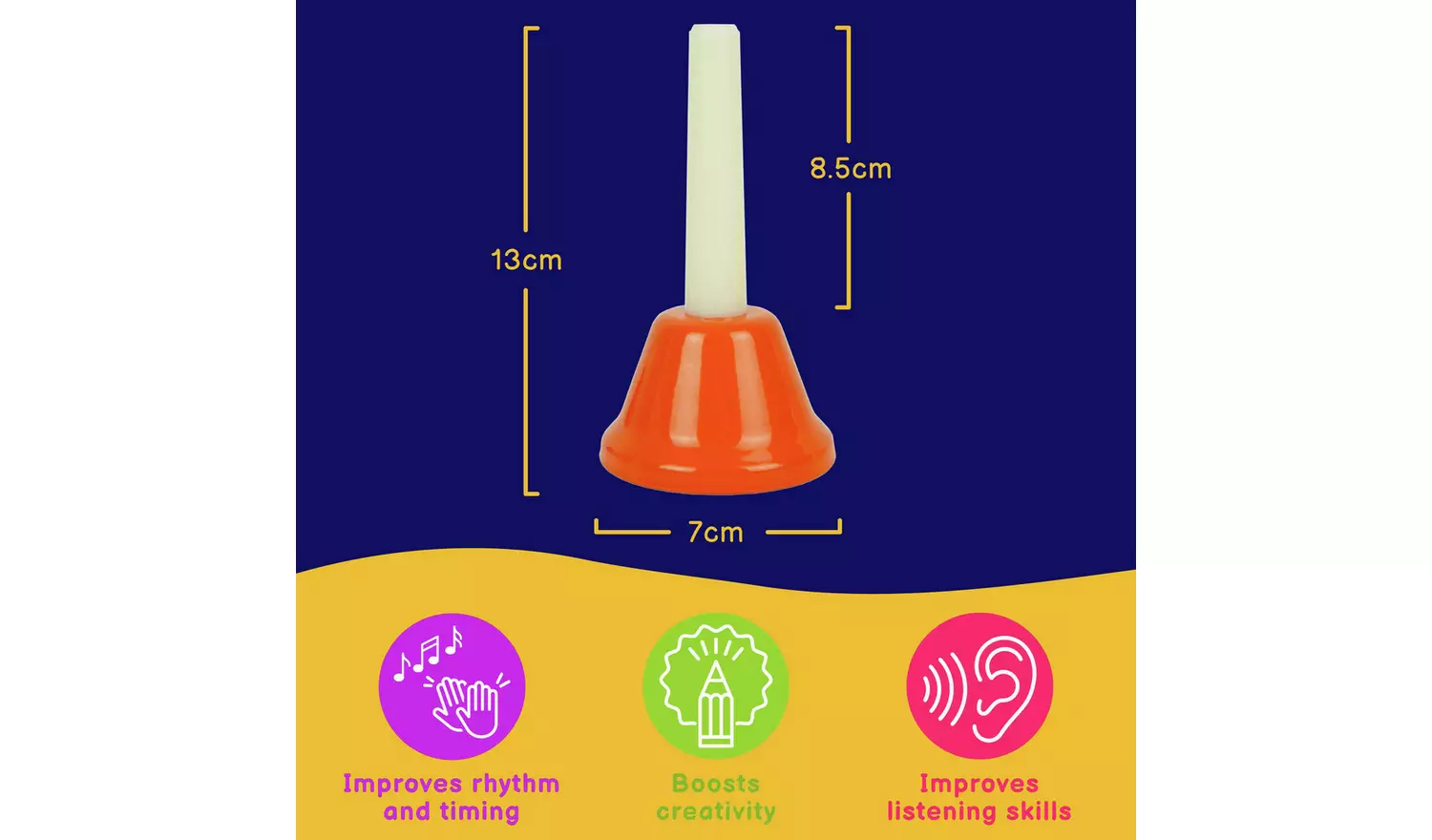 A-Star Coloured Hand Bells Set of 8