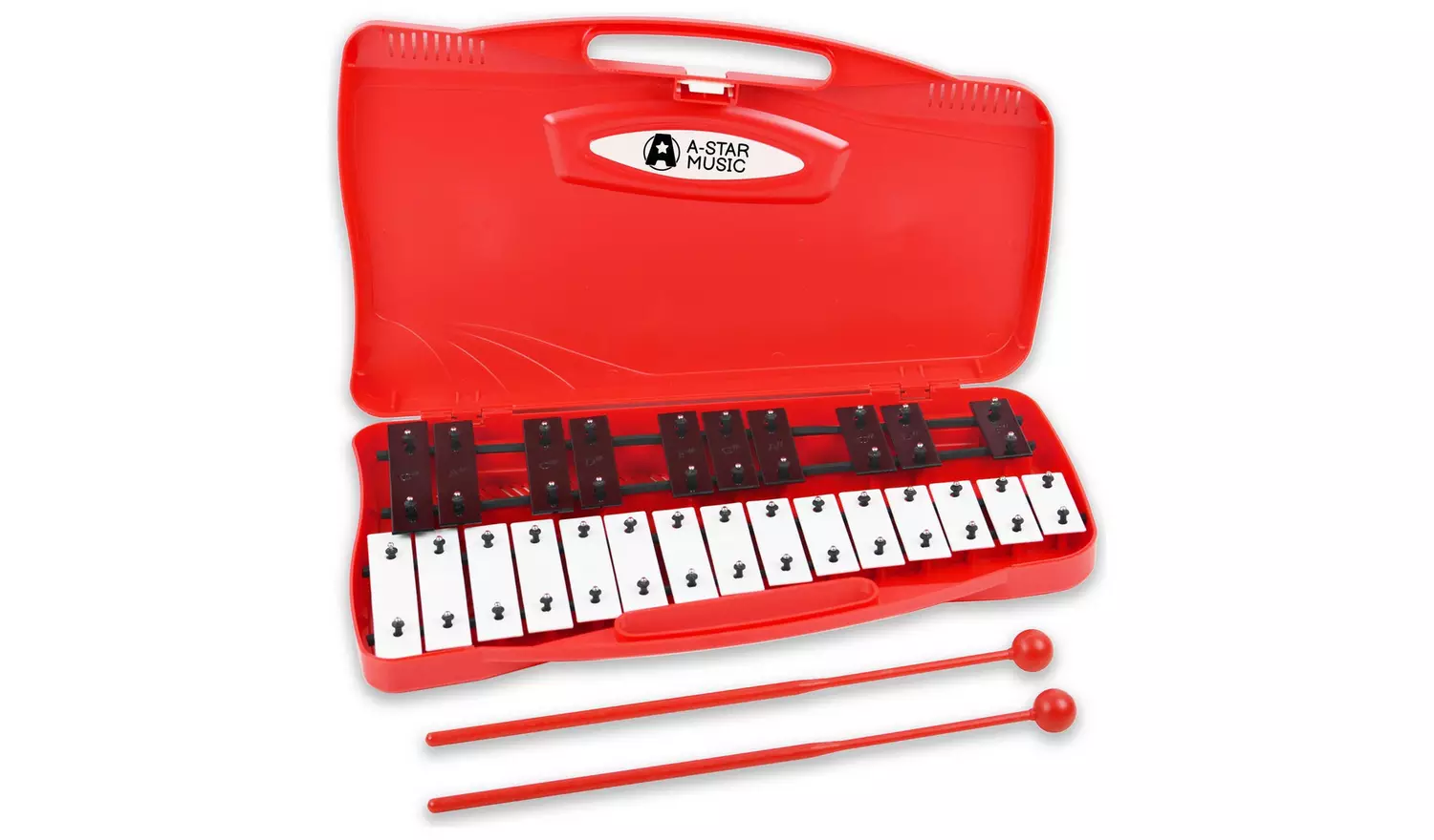 A-Star 25 Note Chromatic Glockenspiel - Red