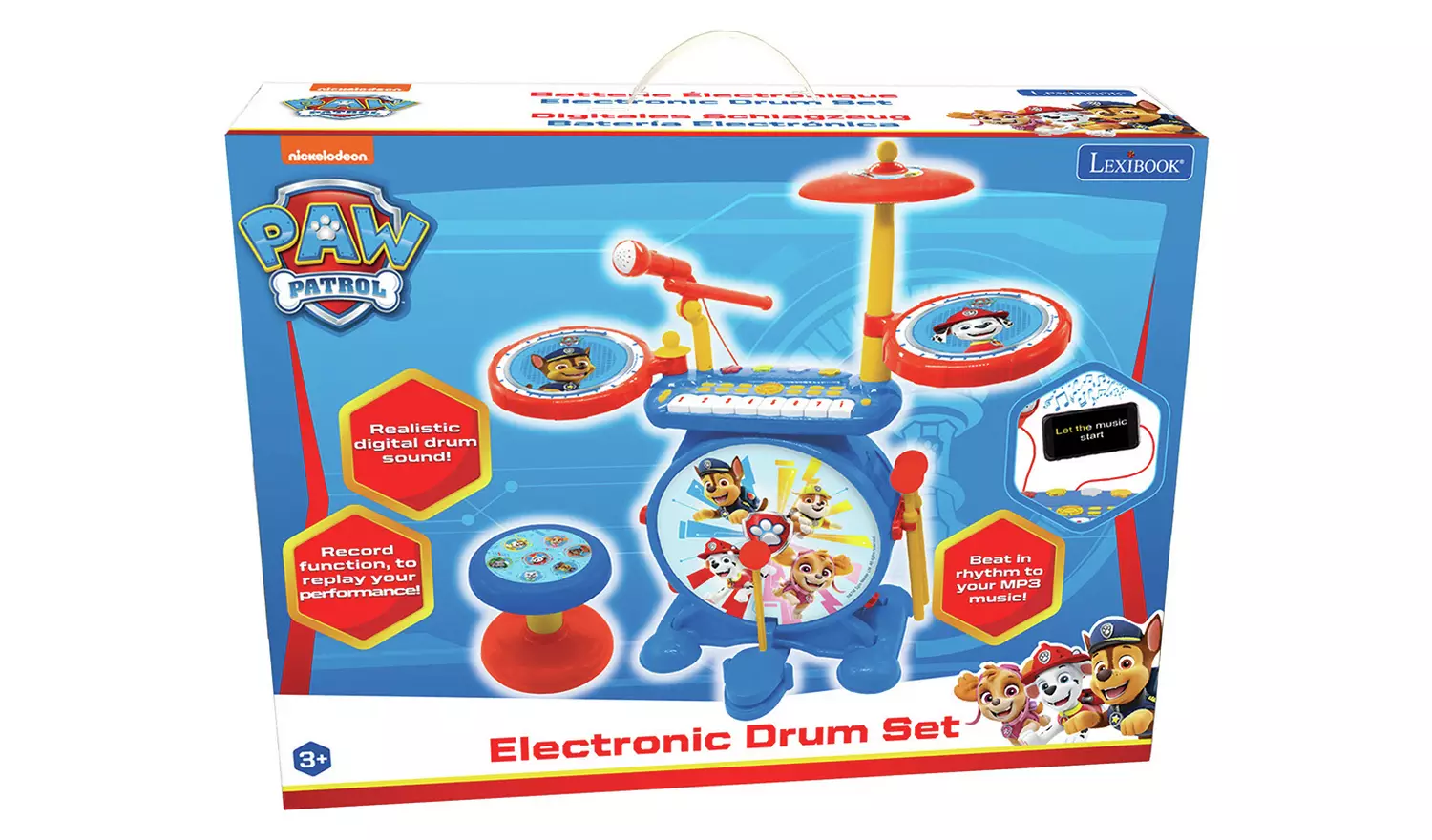 PAW Patrol Lexibook Complete Electronic Drum Kit