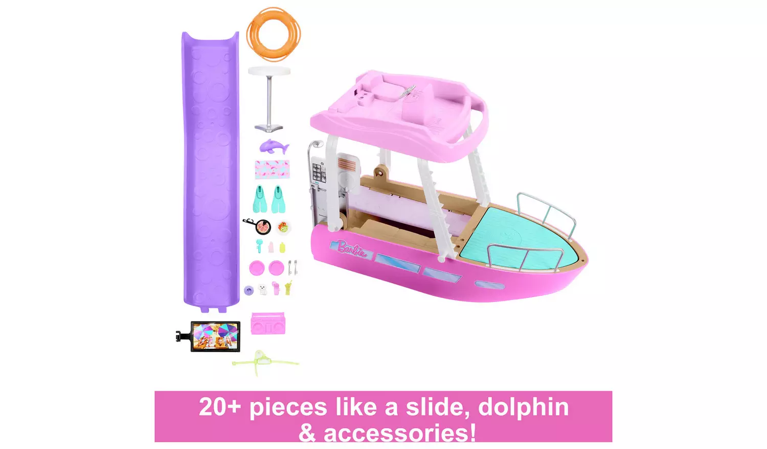 Barbie Dream Boat Playset with Pool, Slide & Accessories