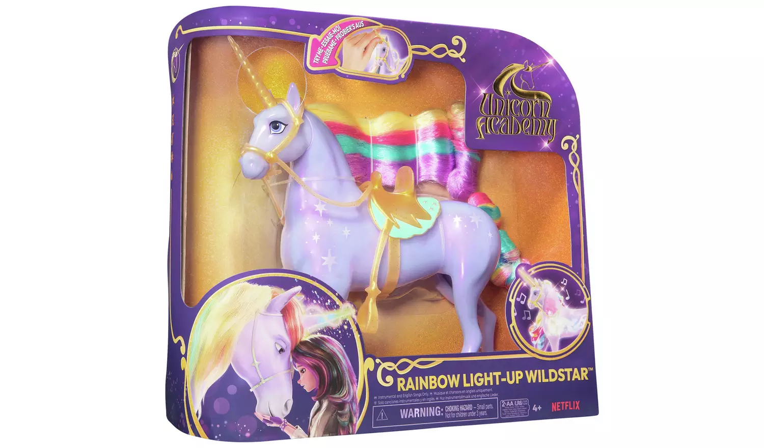 Unicorn Academy Rainbow Light-up Wildstar Figure