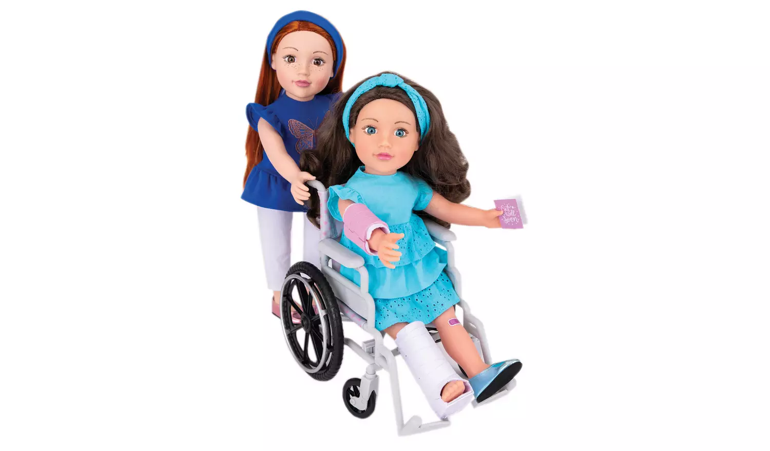Designafriend Dolls Wheelchair and Crutches Playset