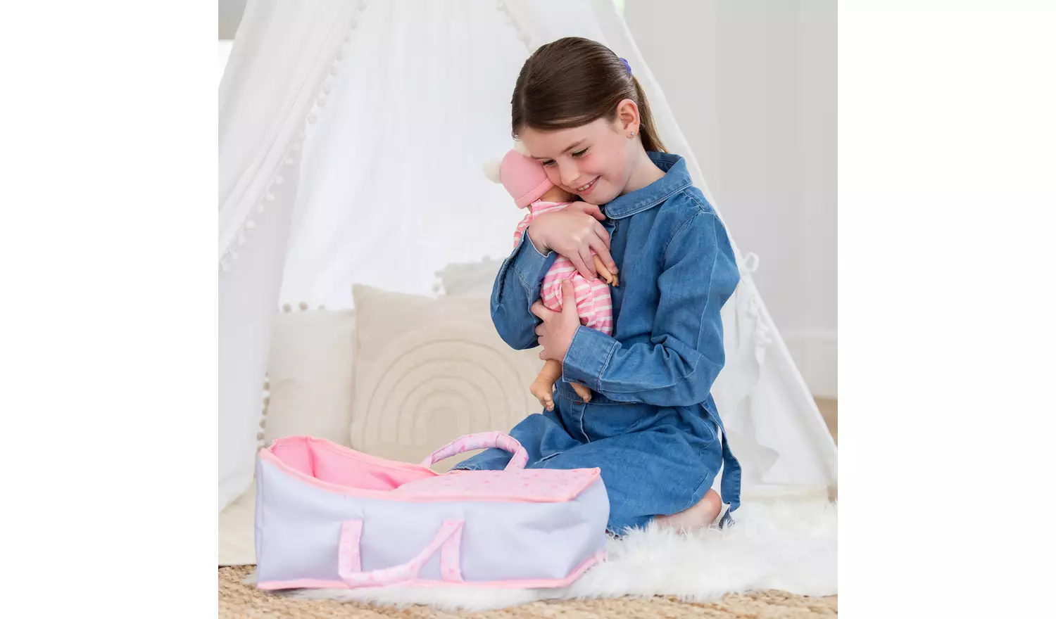 My First Tiny Treasures Baby Doll Carry Cot