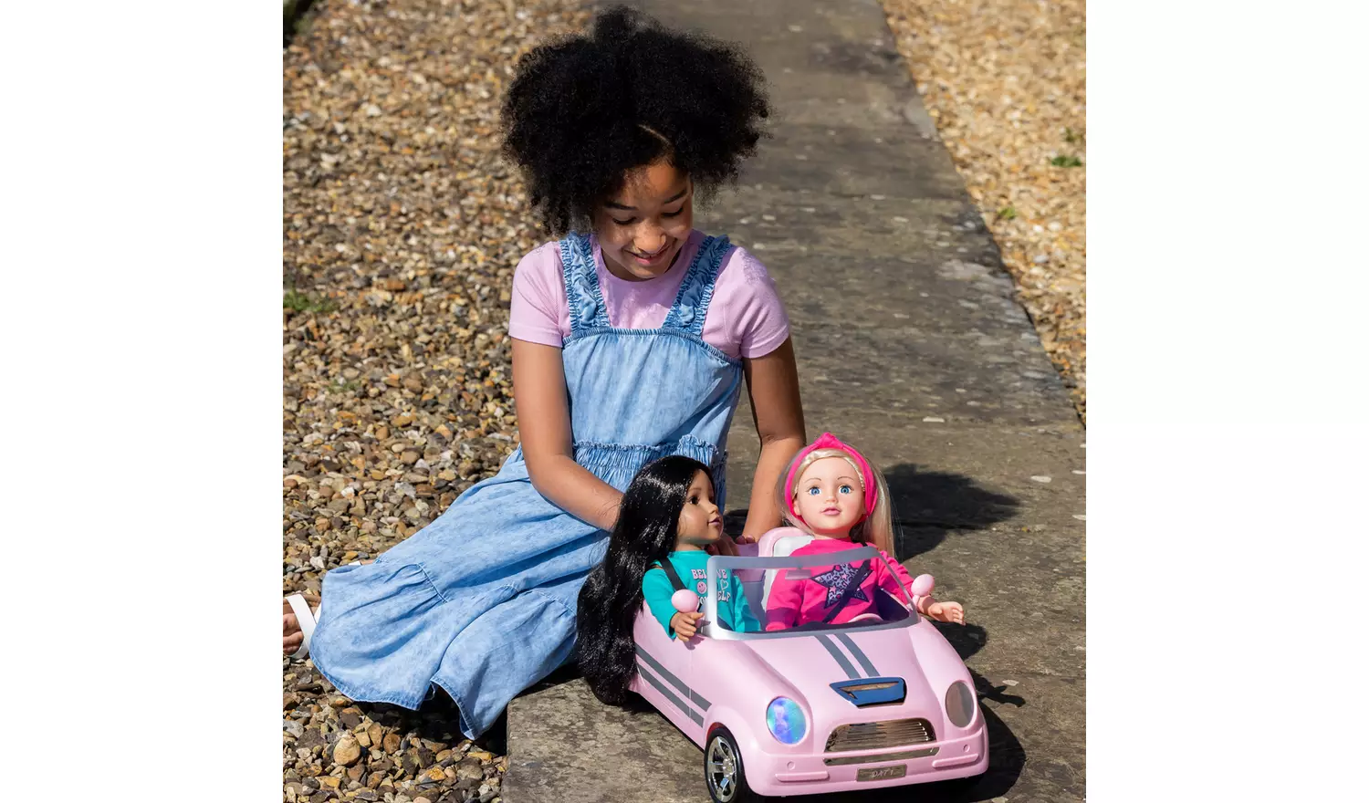 Designafriend Dolls Toy Car - Matt Pink