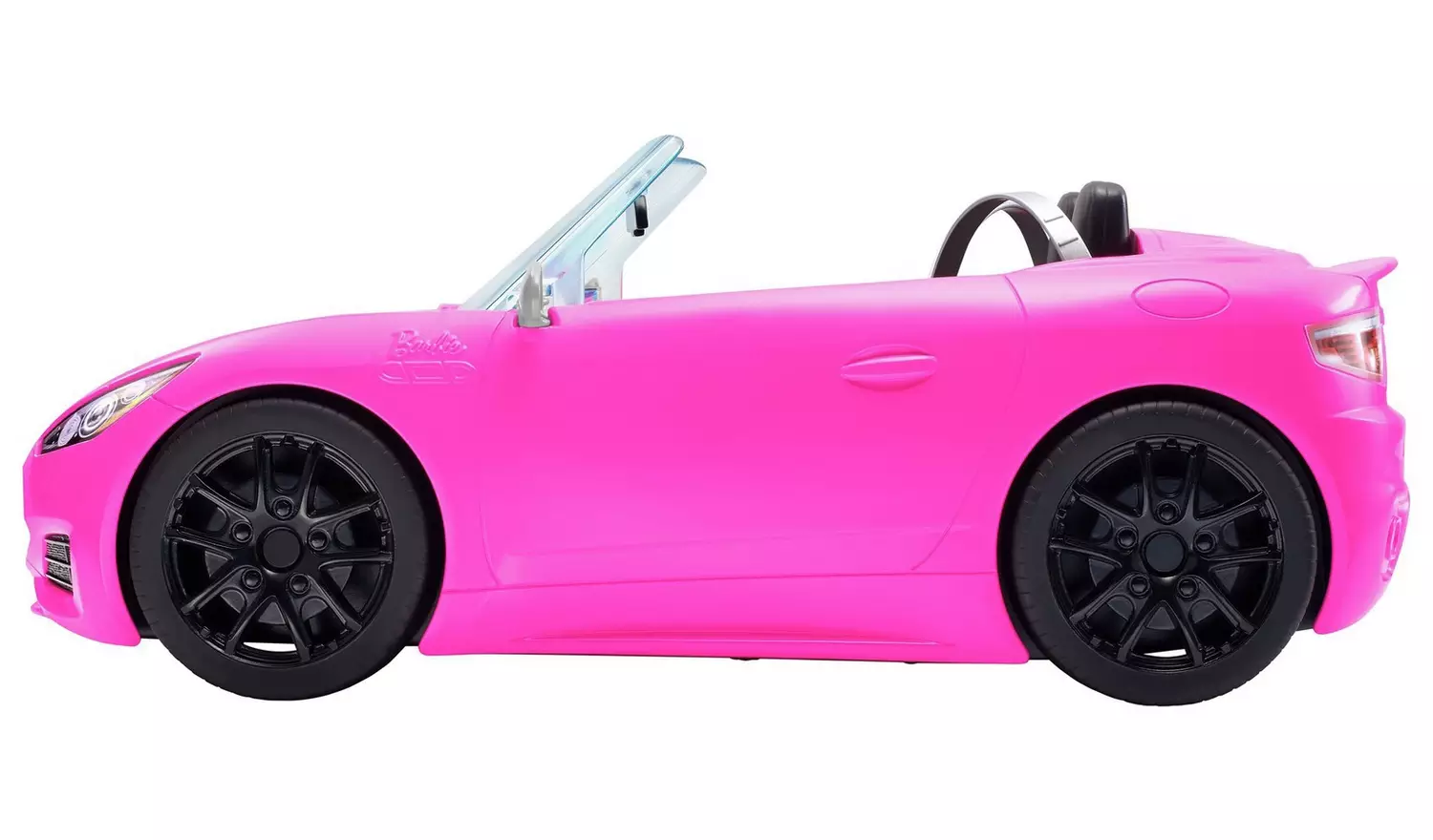 Barbie Pink Convertible 2-Seater Vehicle with Rolling Wheels