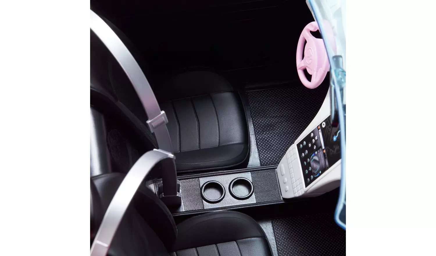 Barbie Pink Convertible 2-Seater Vehicle with Rolling Wheels