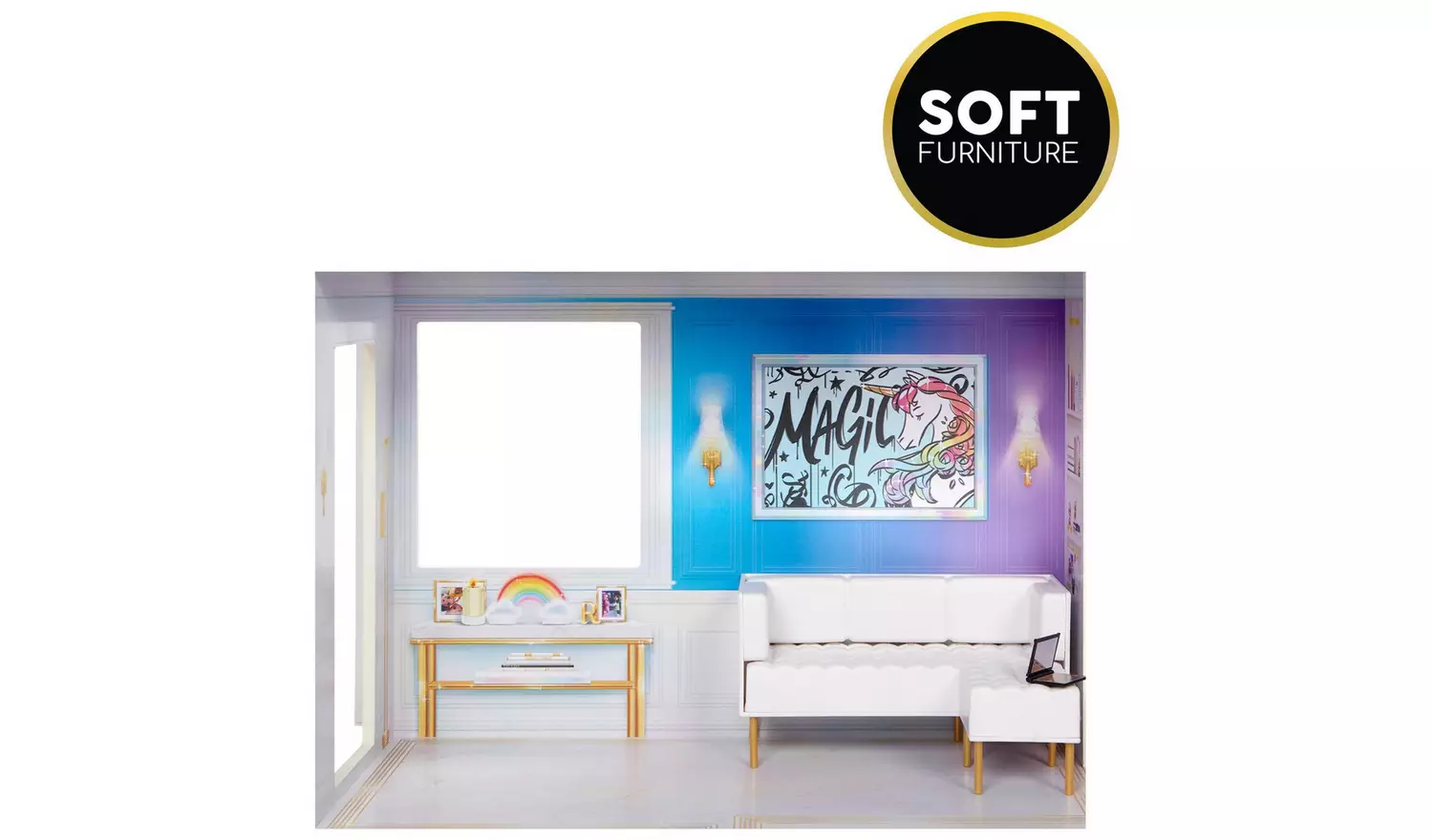 Rainbow High Townhouse- 3-Story Wood Dollhouse Playset