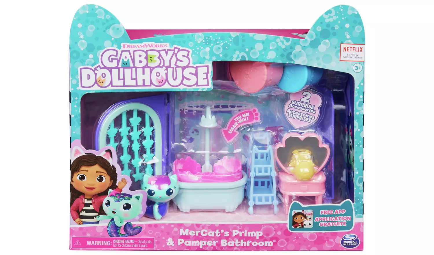 Gabby's Dollhouse Deluxe Room& Bathroom