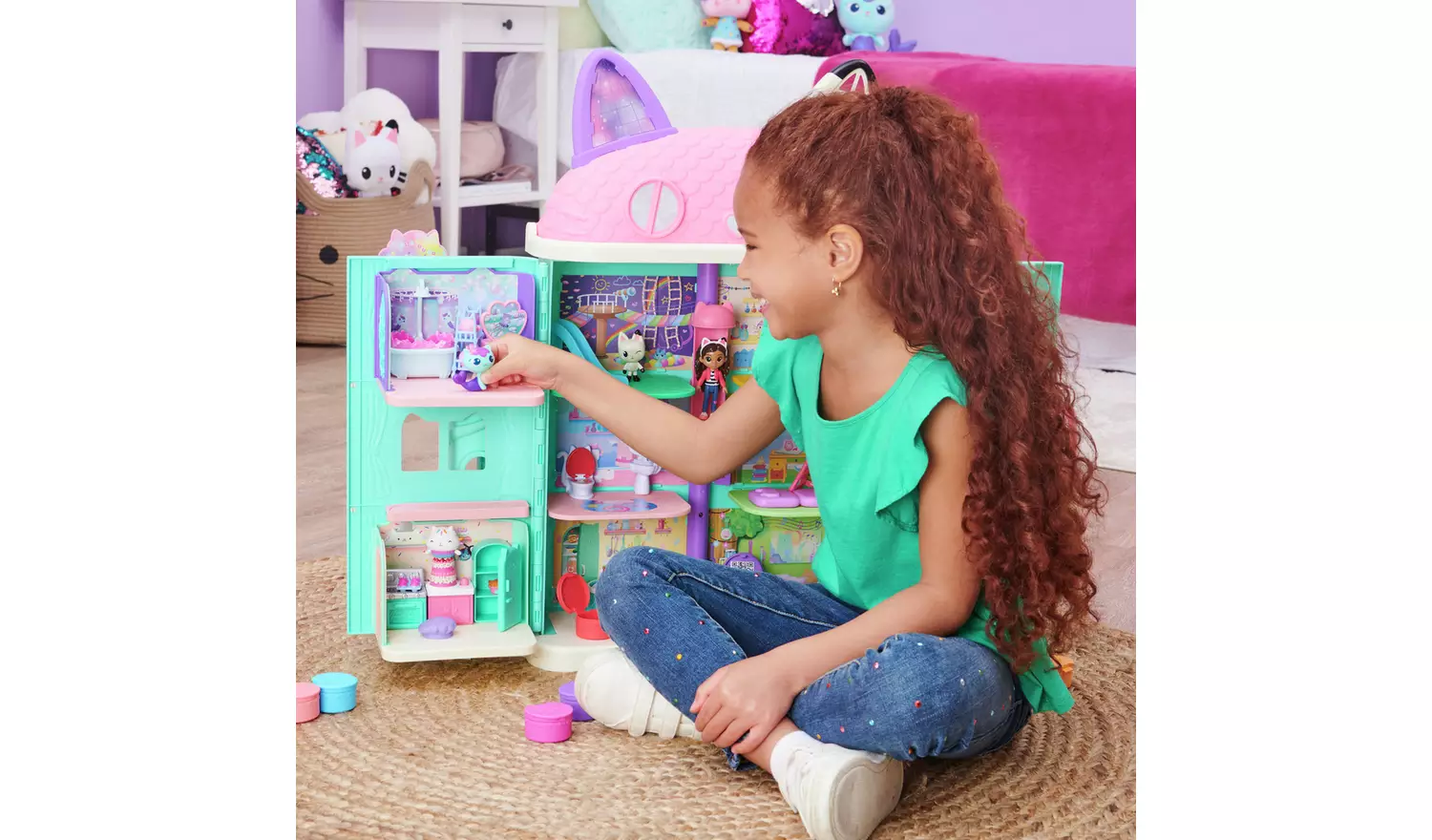 Gabby's Dollhouse Deluxe Room& Bathroom