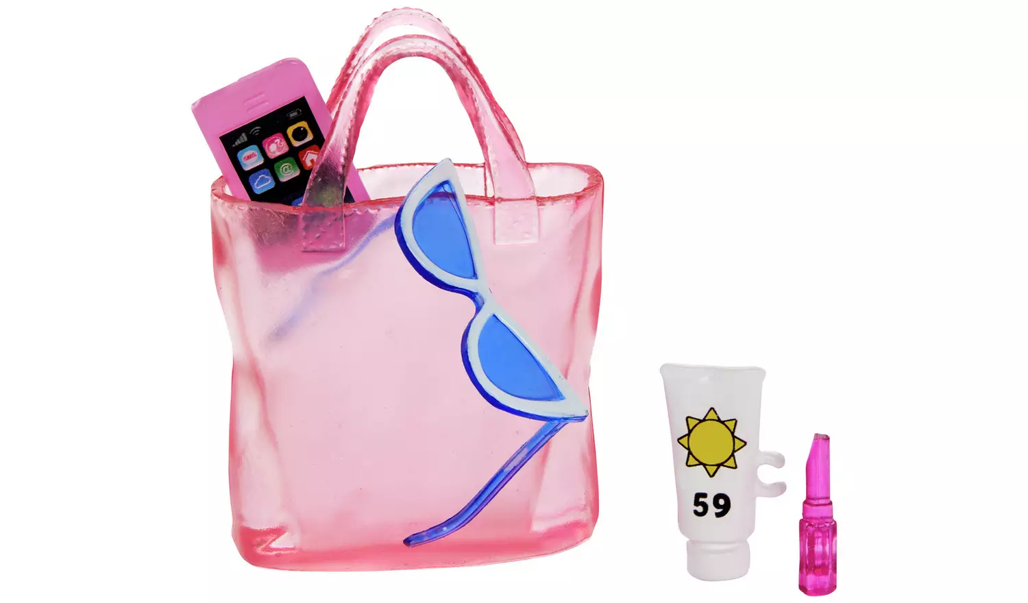 Barbie Doll with Swimsuit and Beach-Themed Accessories -30cm