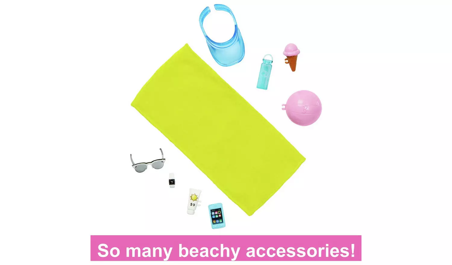 Barbie Ken Doll with Swim Trunks & Beach-Themed Accessories