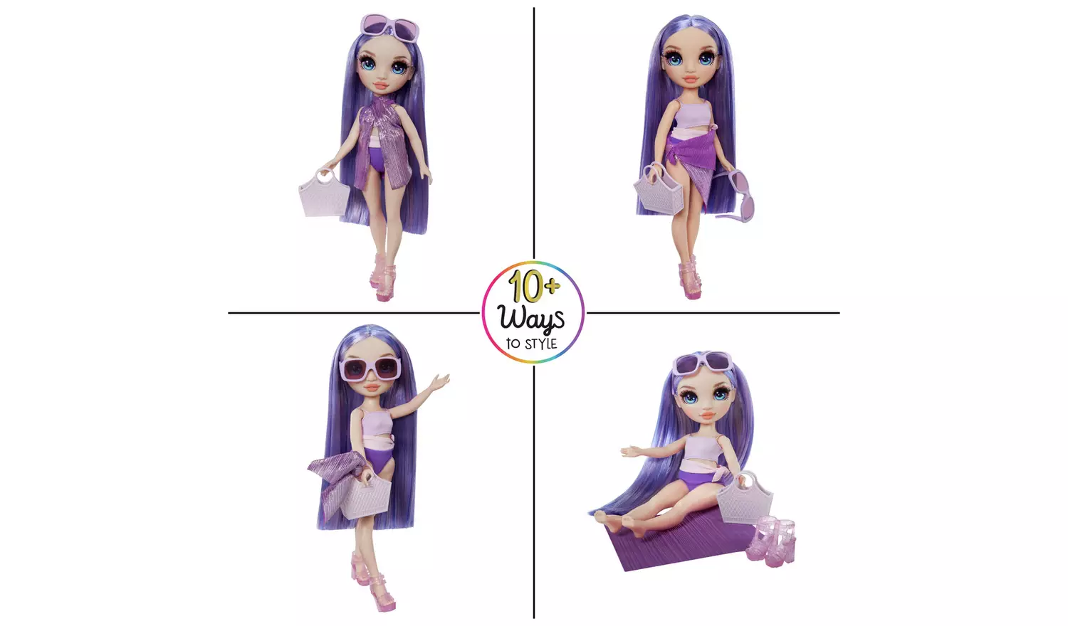 Rainbow High Swim & Style Doll - Violet (Purple) - 27cm